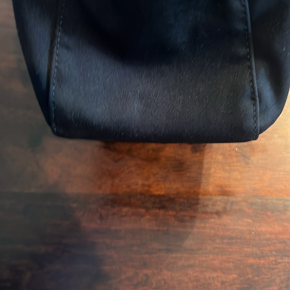 FENDI Vintage Nylon Top Leather Handle Handbag Black - Picture 5 of 12